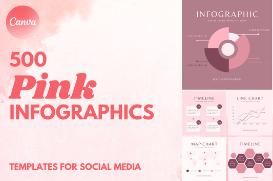 500 Pink Infographics for Social Media