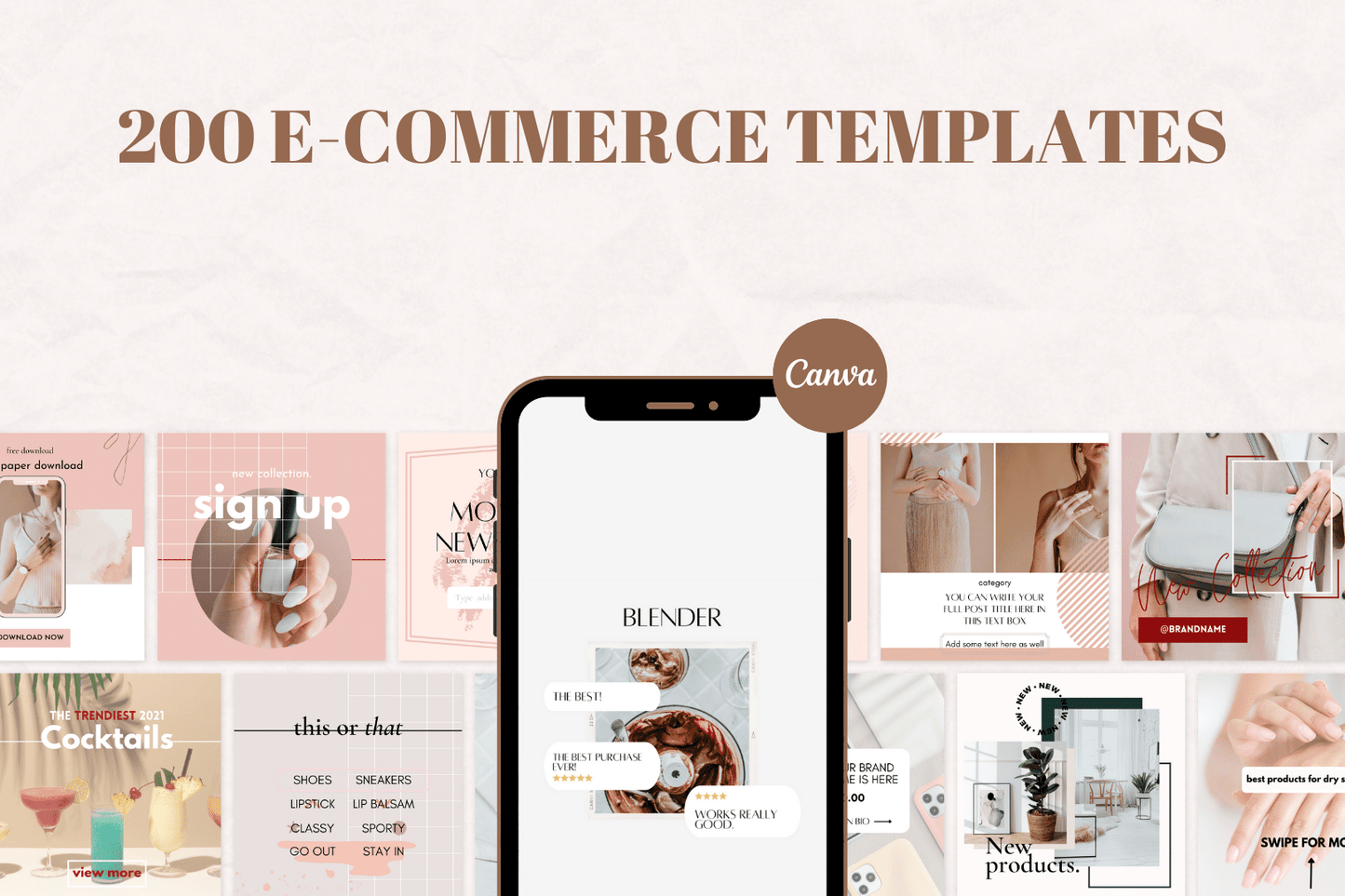 200 E-commerce Templates for Social Media