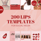 200 Lips Templates for Social Media