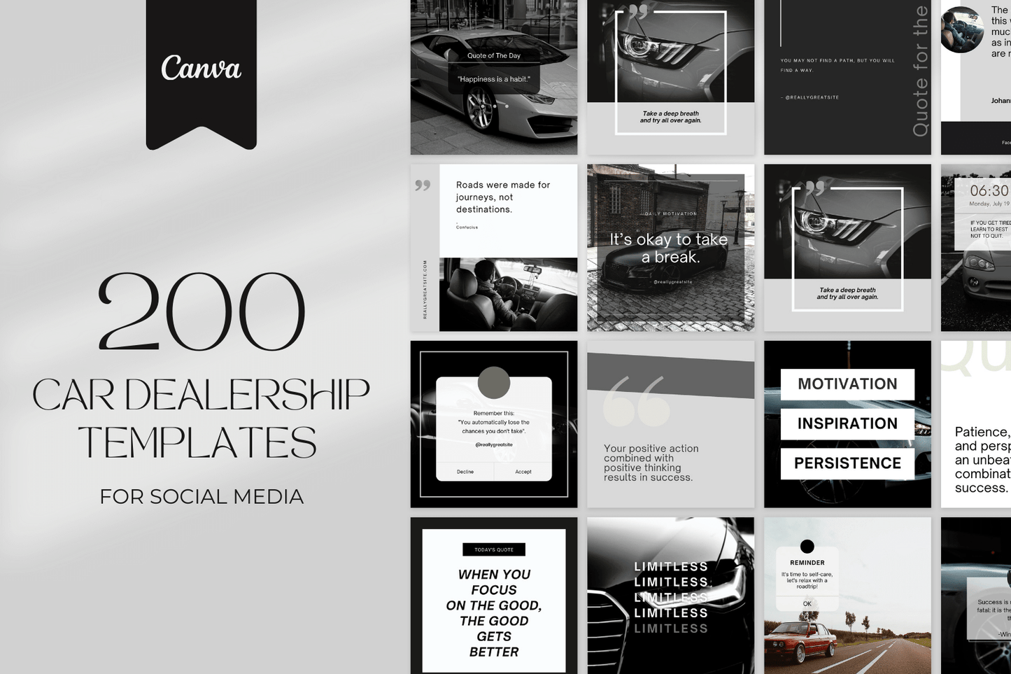 200 Car Dealership Templates for Social Media