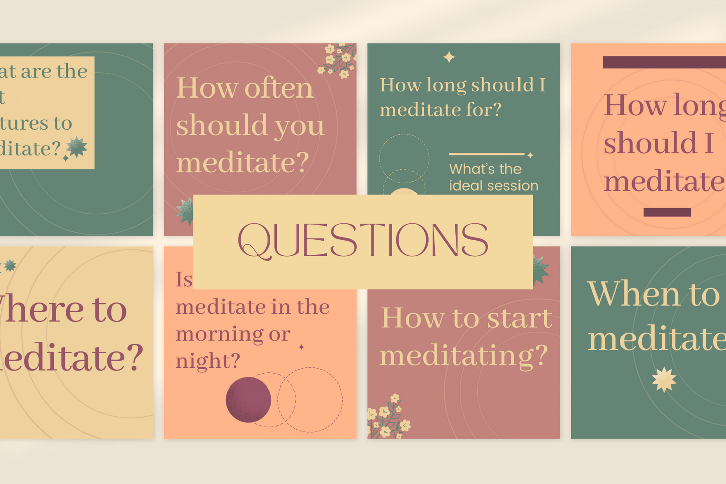 300 Meditation Templates for Social Media